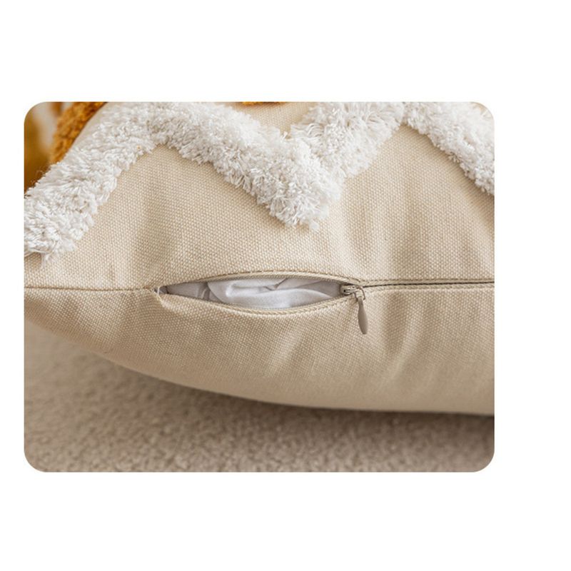 Tufted With 3D Embroidery And Tassels, Cushion For Living Room Sofa, Tatami Decorative Pillow Cover_voghion.com