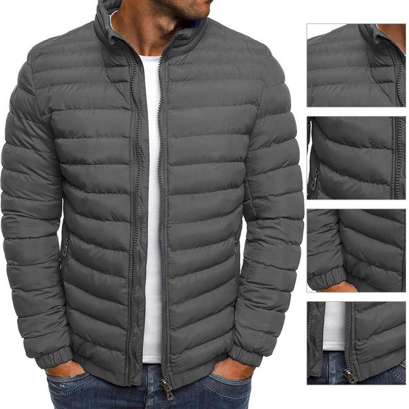 Veste d'extérieur à col montant pour hommes, manteau Parka chaud, mode de rue, marque décontractée, hiver_voghion.com