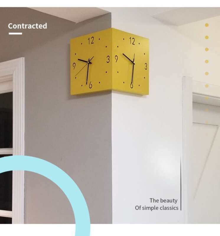 【 Hot Sale 】 Ins Wall Stue Kreativ Enkelhed Moderne Dobbeltsidet Silent Yang hjørneur_voghion.com
