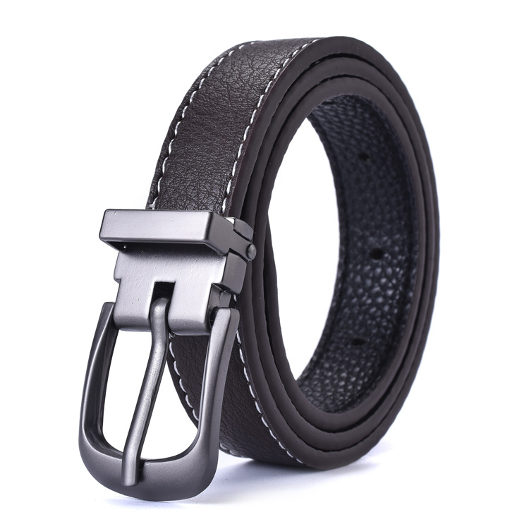 New Unisex Belt for Men and Women, Casual and Versatile, Minimalist Black Slim Belt, Korean Version Retro Needle Buckle Jeans with Student Trend_voghion.com