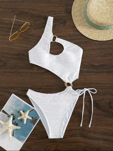 Venta al por mayor del fabricante del traje de baño de una sola pieza del bikini del color sólido atractivo de las mujeres_voghion.com