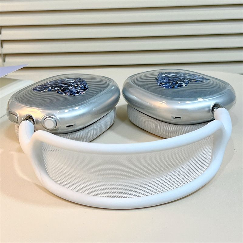 Étui pour écouteurs Bluetooth en TPU Blue Gem Love pour Airpods Max_voghion.com