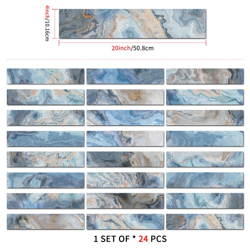 50,8 cm x 10,16 cm Kristallschaum, verdickt, selbstklebend, wasserfest, langer Streifen, Fliesenkunst, Heimdekoration, grenzenlose Wandaufkleber_voghion.com