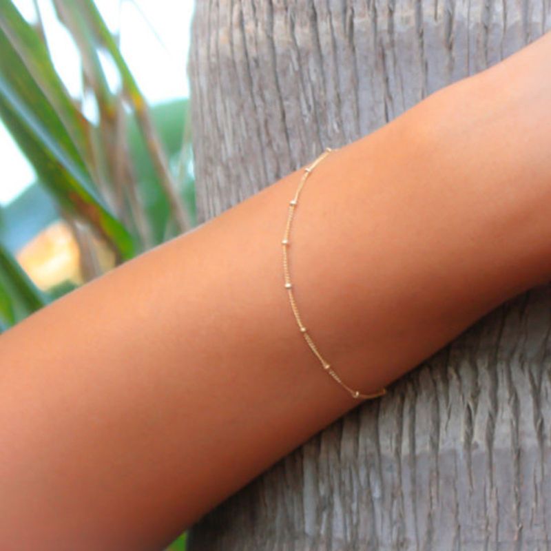 Shuosbai Damen-Armband, kleine Perlen, einfarbig, korruptionsbeständig, Handkette für den täglichen Gebrauch_voghion.com