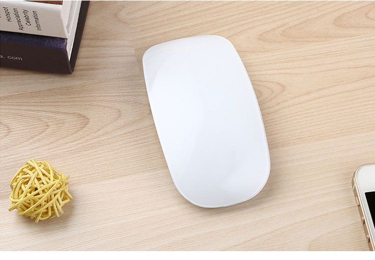 Dual-Mode Rechargeable Bluetooth Wireless Ultra-Thin Stylish Creative Mute Touch Minimalist Mouse_voghion.com