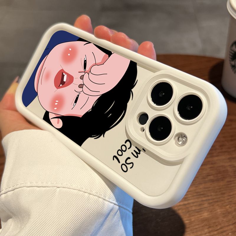 Grappig stel meisjes jongen siliconen telefoonhoesje voor Samsung Galaxy S25 S24 S23 S22 Ultra Plus S21 FE A14 A34 A54 A13 A53 A32 A52 5G Cover_voghion.com