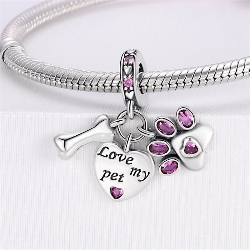 Gioielli da donna Dora, ciondolo con perline fai da te, accessori in argento placcato rame, perline fai da te, acchiappasogni, grazioso set di tre pezzi con osso a forma di artiglio_voghion.com
