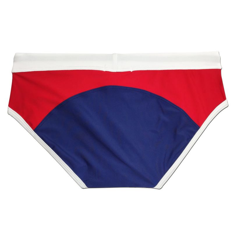 UXH Summer Sexy Block Men's Swim Trunks Fashion Contrast Color Swimsuit Bikini Beach Triangle Shorts Men_voghion.com