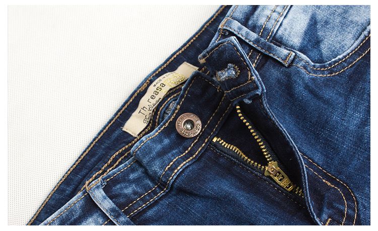 Women's clothing autumn new ripped jeans women's slim stretch women's autumn pencil pants large size_voghion.com