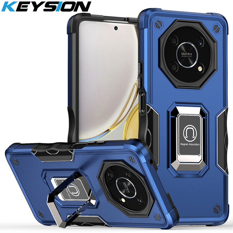 KEYSION Shockproof Armor ovitek za Honor X9 5G X30 Silikonski + PC kovinski obroč stojalo hrbtni pokrov telefona za Huawei Honor Magic_voghion.com