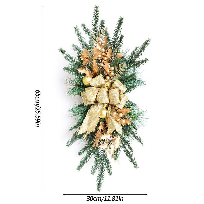 Grenzüberschreitende nordische Weihnachtsschleife als Türhänger für Treppenhaus und Wohnzimmerdekoration_voghion.com