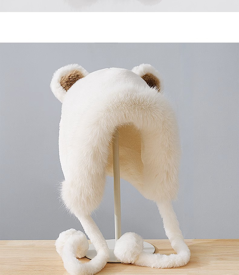 Cappello invernale in peluche per bambini, nuovo, carino, autunno, inverno, piccolo orso con cappello in peluche, protezione per le orecchie, antifreddo e caldo_voghion.com