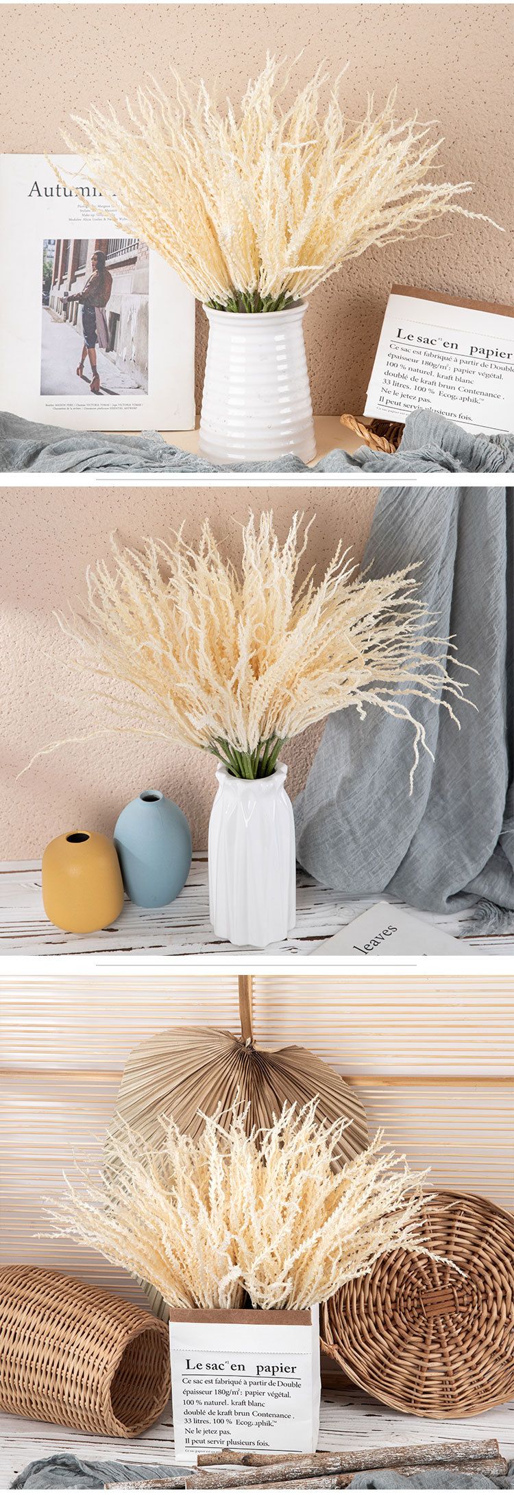 Fiori artificiali, piante di trifoglio, mazzi di fiori, decorazioni per la casa_voghion.com