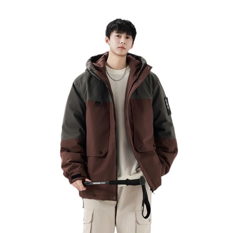 Giacca invernale da uomo Three Proof Down Jacket, nuova, spessa, leggera, calda, da sci all'aperto, alla moda_voghion.com