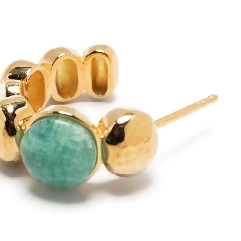 Damenschmuck, elegantes Set mit unregelmäßigen Amazonit-Ohrringen und -Ringen, geometrische Ohrringe im Vintage-Boho-Stil und stapelbare Ringe für Frauen_voghion.com