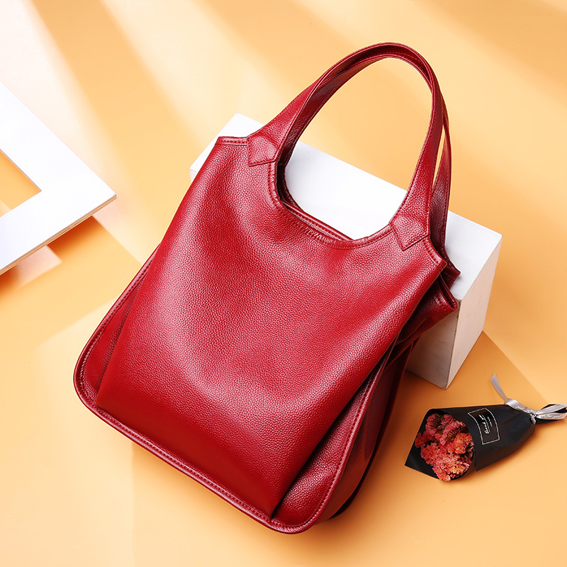 Hoofdlaag Koeienhuid Dames Handtassen Mode Handtassen Echt Leer Dames Enkele Schouder Crossbody Tas_voghion.com