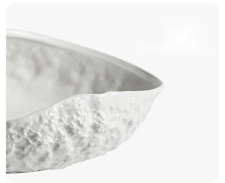 Rock Pattern Shell High-end Huishoudelijk Keramiek 2025 New Light Luxe Grote Gestoomde Vissoep Bord Hotel Servies_voghion.com