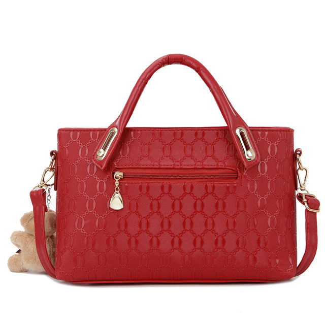 4 pezzi/set set di borse da donna elegante borsa a tracolla in pelle PU moda borse da donna con pochette a tracolla in tinta unita selvaggia_voghion.com