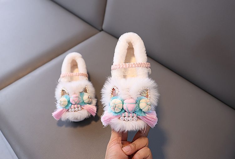 Hanfu d'hiver ShoeGlobe pour filles avec doublure polaire, jupe brodée style chinois à tête de cheval, chaussures pour enfants faites main à tête de tigre, neuf_voghion.com