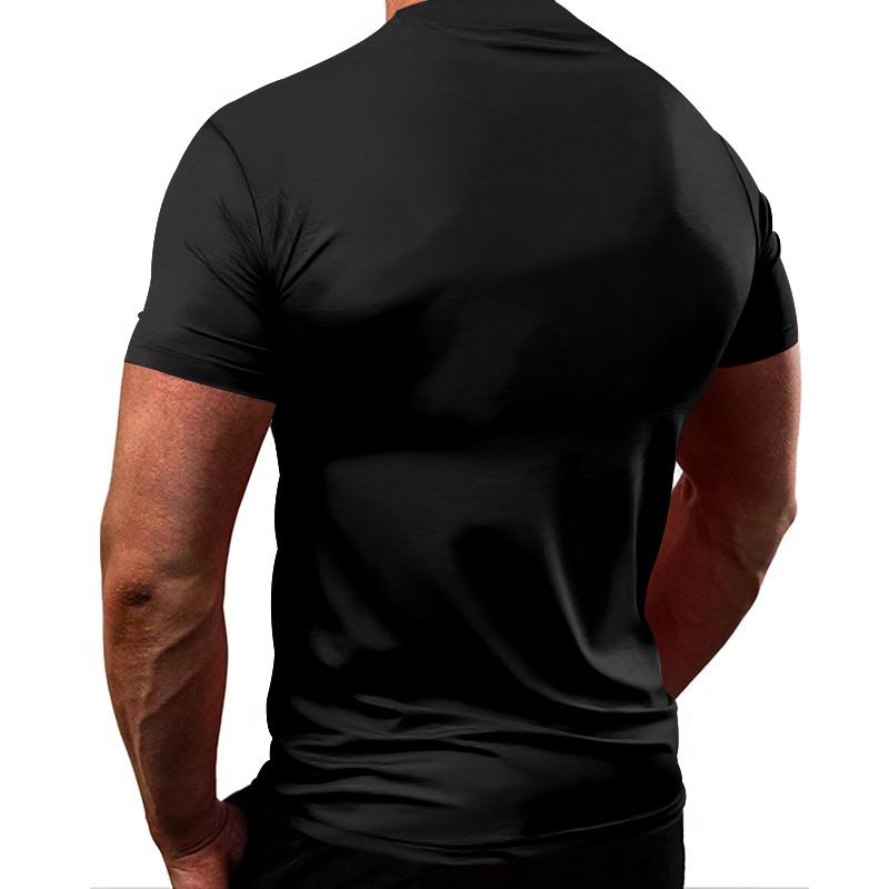 Men's Clothing Summer Newmen's Sports T Shirt Muscle Brothers Training Fitness Quick Drying Clothes Elastic Short Sleeves_voghion.com