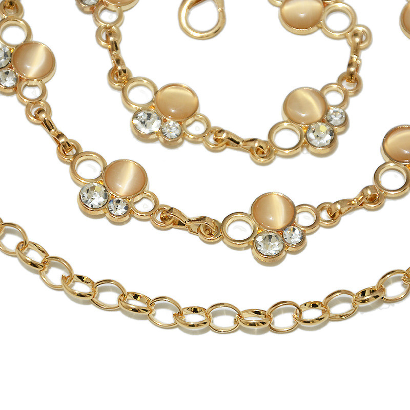 New Body Accessories Waist Chain, Solid Color Rhinestone Inlaid With Versatile Dance Clothing, Fashion Belt_voghion.com