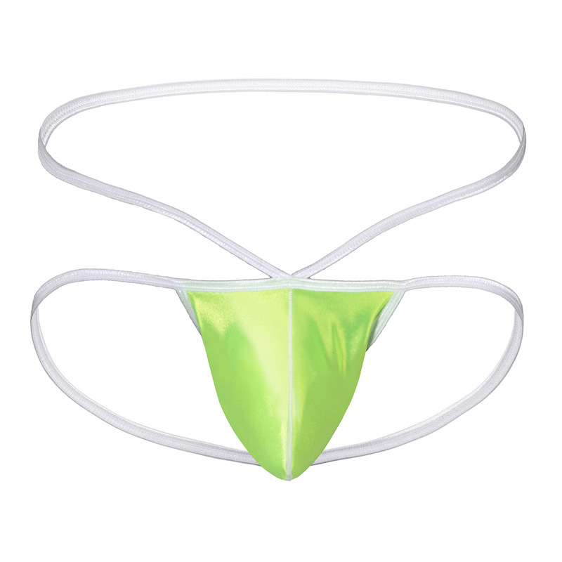Beauty Hot Sale Low Waist Men's Sexy Double Thong U Convex Pouch Fluorescent Color Series Erotic Underwear GAY_voghion.com