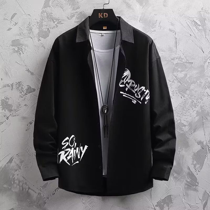 Camicia unisex oversize effetto lino – Top a maniche lunghe minimalista dalla vestibilità ampia per streetwear e abbigliamento quotidiano (nero/verde/kaki)_voghion.com