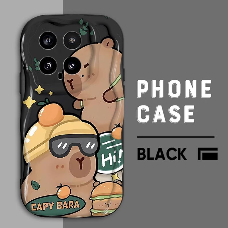 Engraçado Capybara Capa de telefone fofa para Xiaomi Mi 11 12 Lite 12T 12T Pro X3 NFC X3 X3 Pro X5 5G Capa de silicone_voghion.com