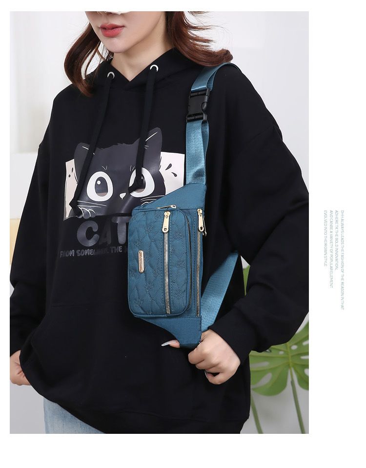 Shoulder Bag Chest Pack Large Capacity Women's Chest Bag Fashion Trend Fanny Pack Oxford Cloth Shoulder Bag Crossbody Phone Bag_voghion.com