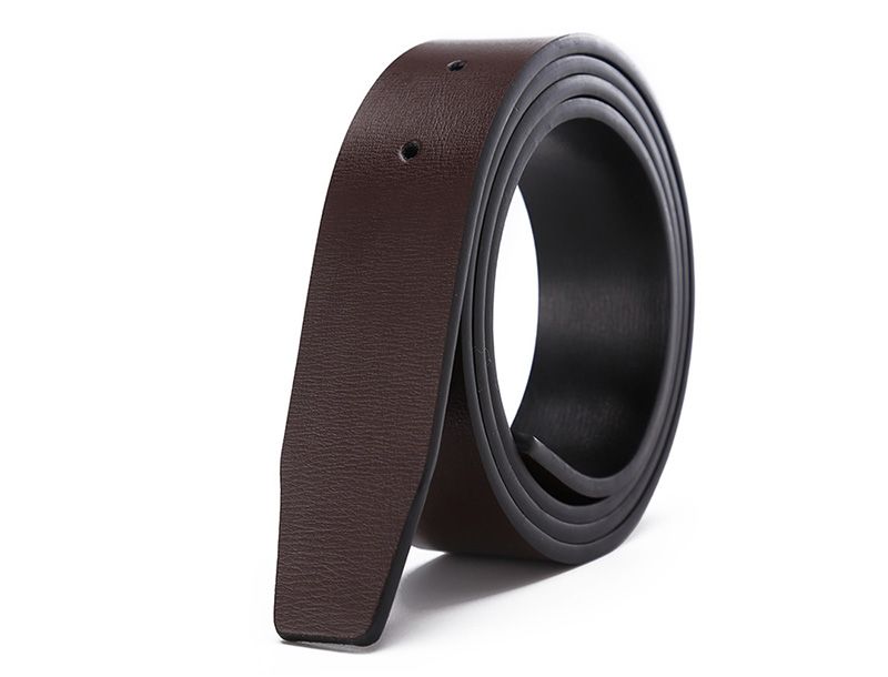 HOT FARINA Double Sided 2nd Layer Quality Genuine Leather for Smooth Slide & Pin 3.3cm Belts Men Cowhide without Buckle_voghion.com