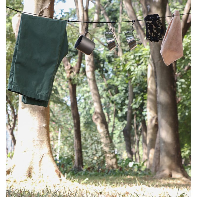 Beaded Clothesline 3m No Hanger Reflective Windproof Adjustable Portable Storage Outdoor Hanging Rope_voghion.com