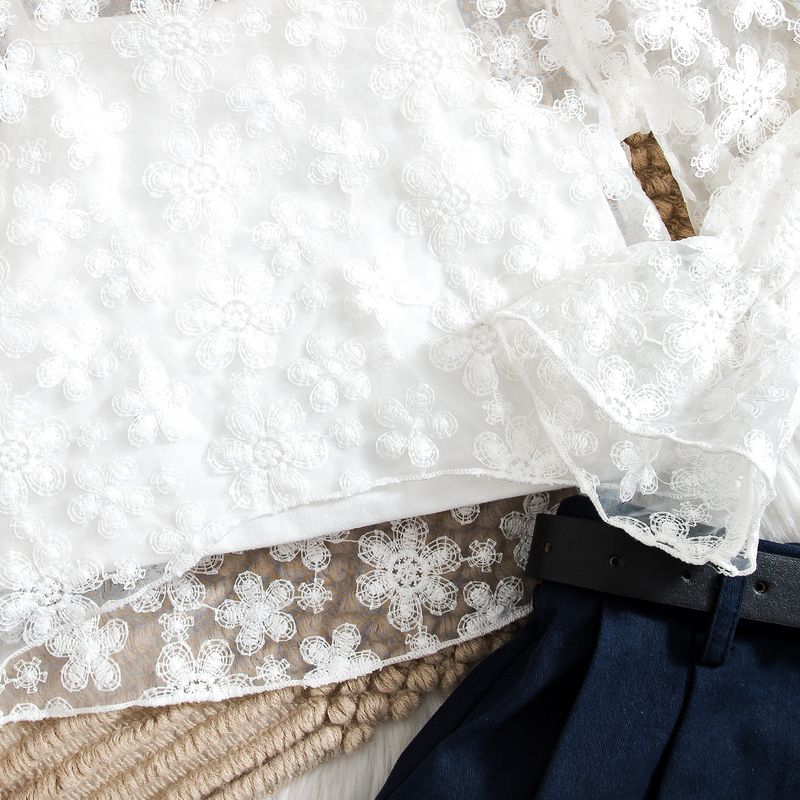 Kinderkleidung für Frühling und Herbst, neuer modischer Anzug für Mädchen, langärmliges Oberteil, Hosenträger, Faltenrock innen, dreiteiliger Anzug_voghion.com