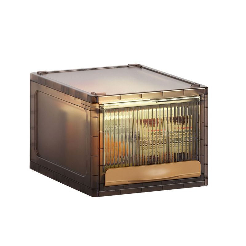 Per contenitore impilabile in plastica con coperchio e apertura per armadio, contenitore per cucina, due cassetti, 16,5 l_voghion.com