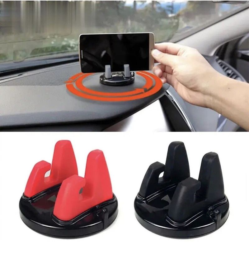Universal Mount Phone Stand Holder 360° Rotatable NonSlip Car Dashboard Desk UK_voghion.com