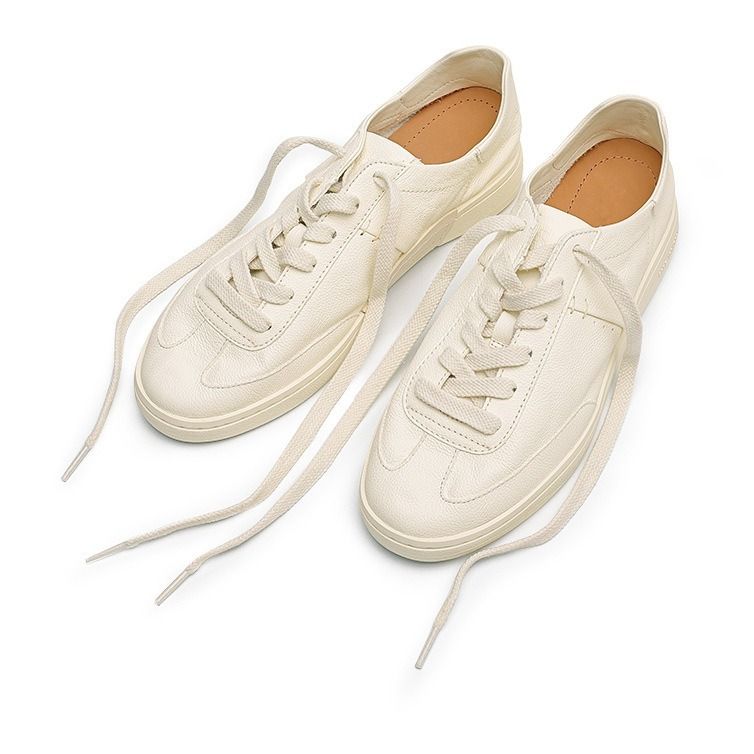 Scarpe casual leggere in pelle con suola sottile per la primavera estate 2025, scarpe bianche alla moda e versatili, da uomo basse._voghion.com