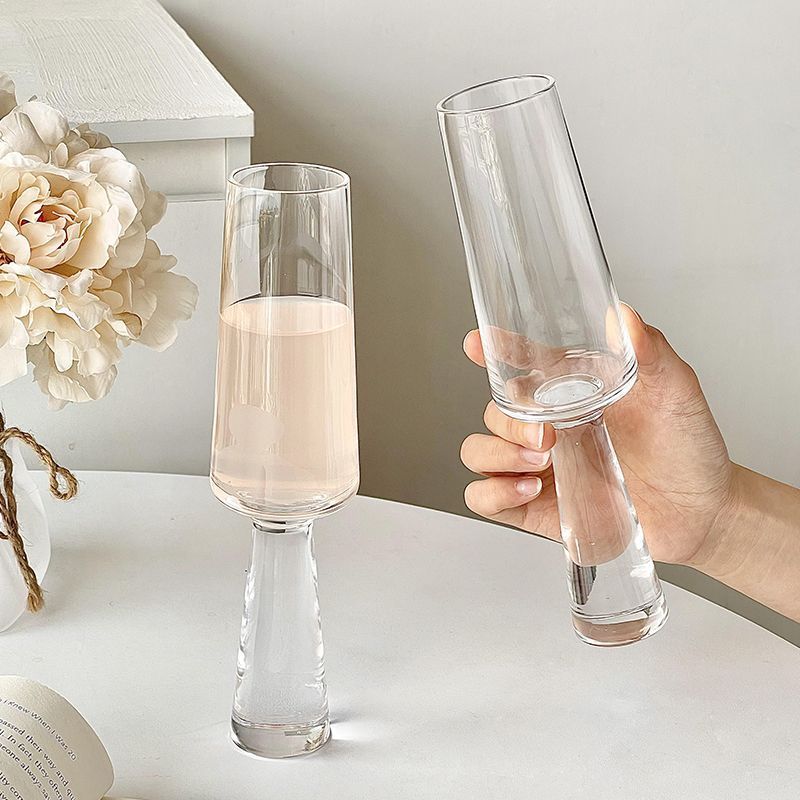 Ins Style Torch Crystal Cocktail Cold Drink Cup Champagne Glass Juice Goblet Niche Design_voghion.com