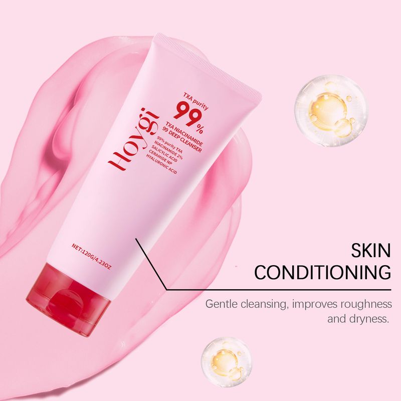 HOYGI Niacinamide Deep Cleansing Milk Poren sanft, entfernt Akne, reinigt das Gesicht mit erfrischender Pflege, spendet Feuchtigkeit und_voghion.com