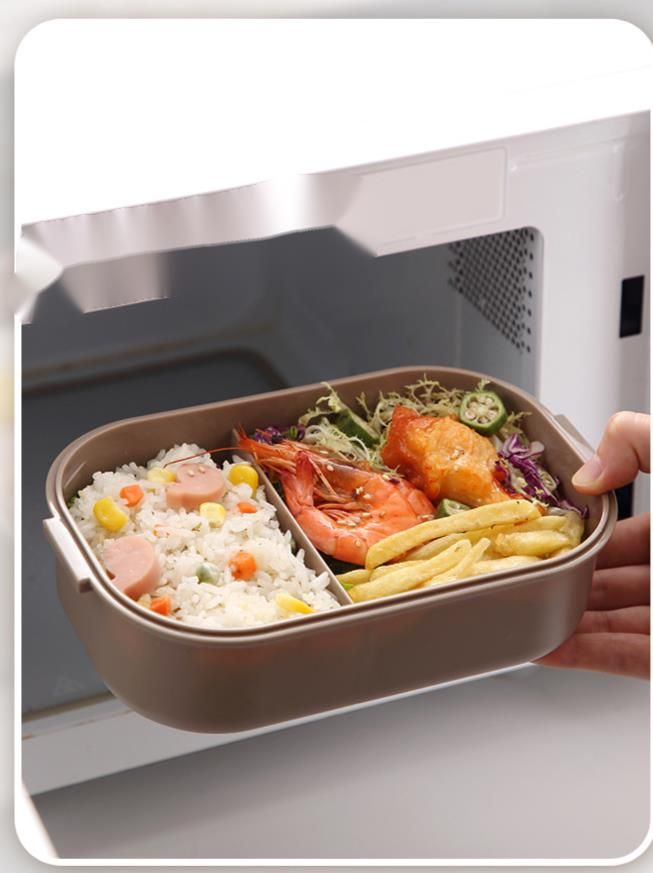 Bento per studenti, contenitore per il pranzo portatile con frutta e salsa, per bambini, in plastica, modello Kapibara_voghion.com