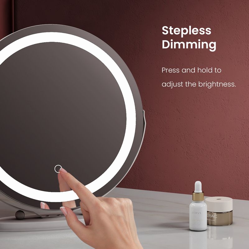 EMKE LED Hollywood Vanity Makeup Mirror 3 Color Light Dressing Table Mirror 48cm_voghion.com