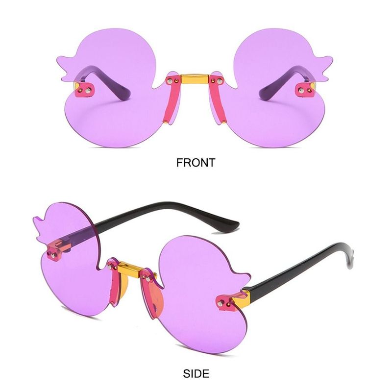 Occhiali da sole alla moda per bambini con protezione UV400, occhiali da sole alla moda colorati a forma di anatra, occhiali da sole per bambini_voghion.com