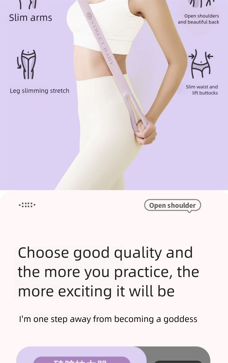 8-förmiges Band für Frauen, Yoga-Widerstandsband, Fitnessgerät zum Öffnen des Rückens, Rückentrainingsgerät, schöner Rücken_voghion.com