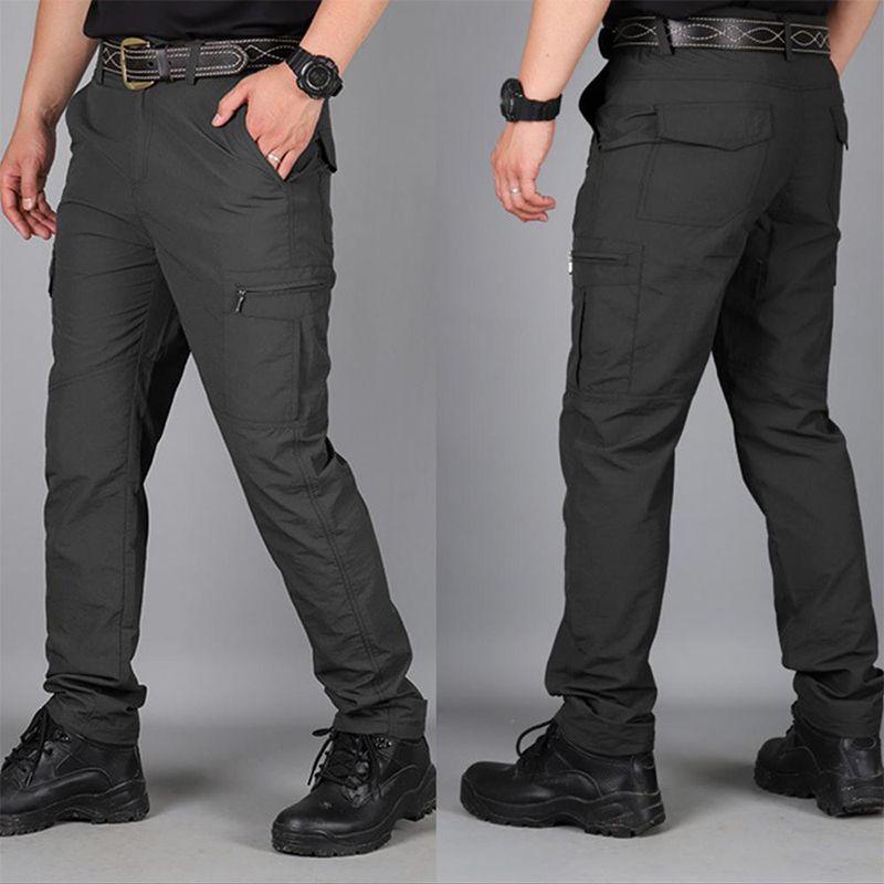 Taktische Cargohose für Herren, Sommer, leicht, lässig, wasserdicht, Freizeithose, verschleißfest, mehrere Taschen, Outdoor, Wandern_voghion.com