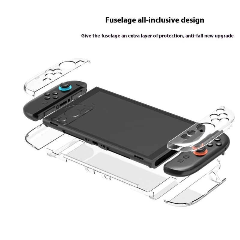 Capa protetora transparente para Switch 2 - Capa de TPU cristal para console e Joy-Cons - Capa macia com absorção de choque, antirriscos e resistente ao amarelamento_voghion.com