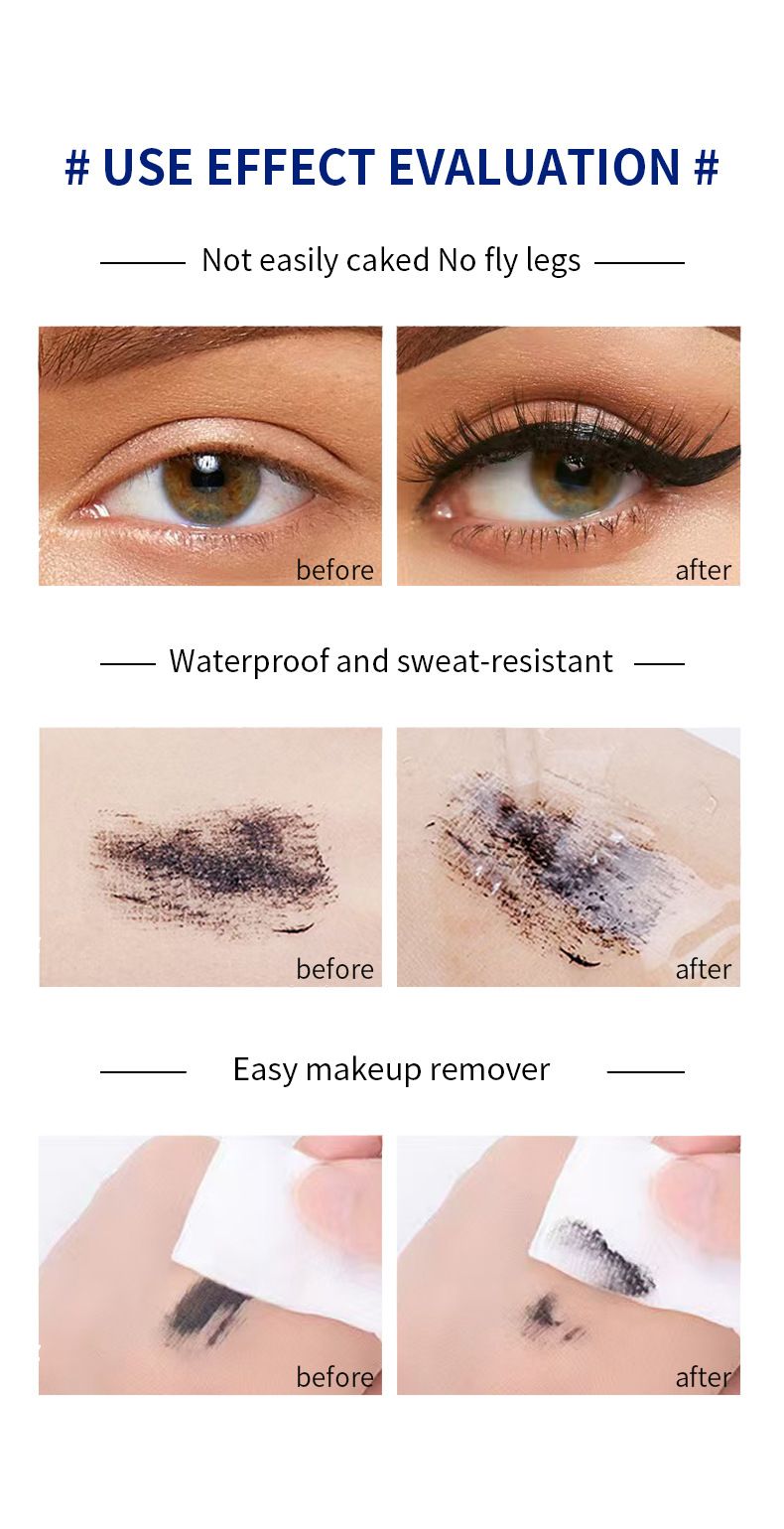 Mascara Meidian Mascara Waterproof, Thick, Curled, Long And Non Smudged Mascara_voghion.com