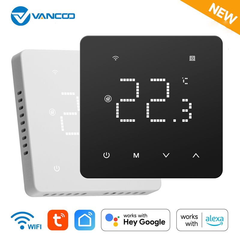 Chaudière à gaz intelligente Tuya / Thermostat ou thermostat WiFi Chauffage électrique Thermorégulateur Fonctionne avec Alexa Google Home_voghion.com
