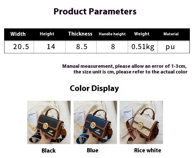 Women's 2024 New Fashionable Small Square Casual Versatile Simple Cross Shoulder Bag_voghion.com