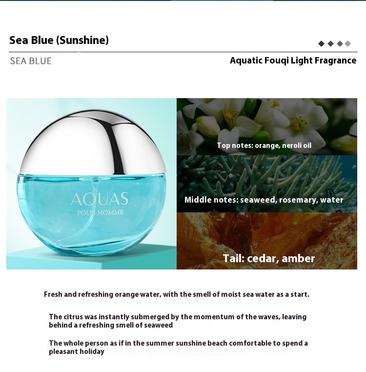 2024 Ny parfyme Hot Sale WARMKISS Active Ocean Blue Herreparfyme 50ml Frisk Naturlig Ocean Tone_voghion.com