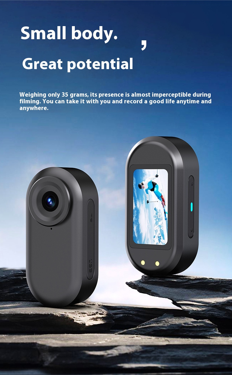 Ultra-Compact Action Camera - Magnetic Charging Thumb Cam For Cycling/Hiking | 1080P HD Video, Waterproof & Shockproof_voghion.com