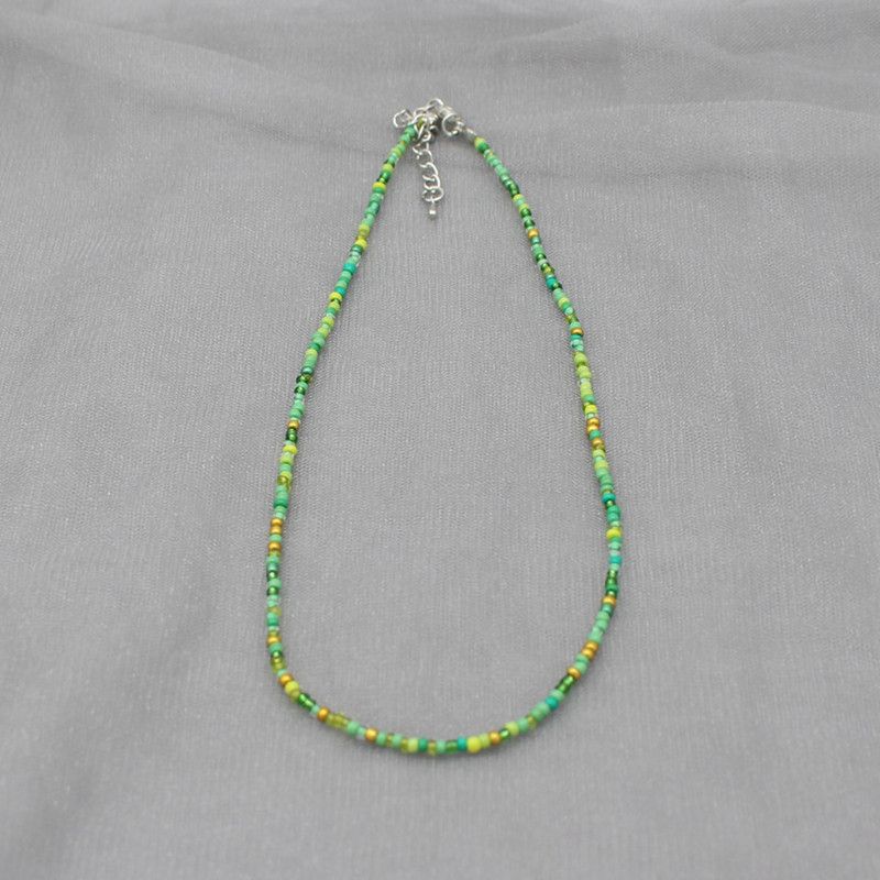 Mode Einfache Rocailles Perlen Halsband Halskette Frauen String Kragen Charme Bunte Handgemachte Böhmen Mode Schmuck Geschenk_voghion.com