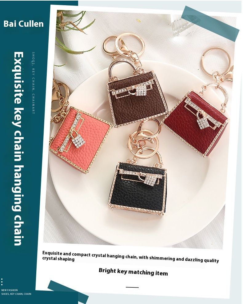 Car Pendant European And American Fashion Diamond Studded Ice Skates Small Gift Creative Keychain Bag Metal Pendant_voghion.com